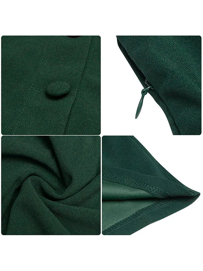 1950er Jahre Vintage Business Casual Büroarbeit A-Linien Kleid
