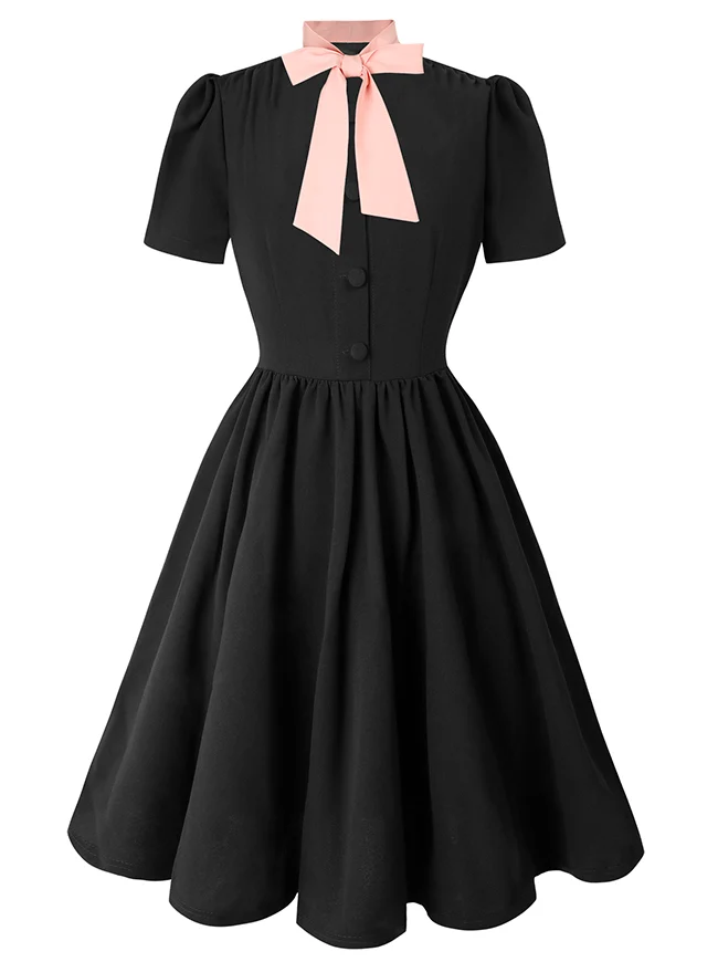 1950er Jahre Vintage Business Casual Büroarbeit A-Linien Kleid