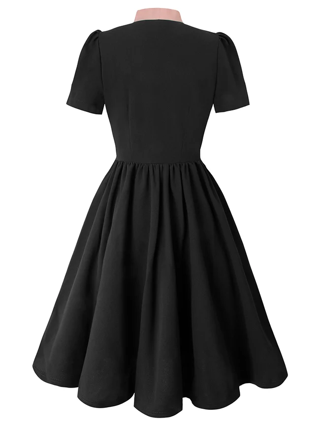 1950er Jahre Vintage Business Casual Büroarbeit A-Linien Kleid