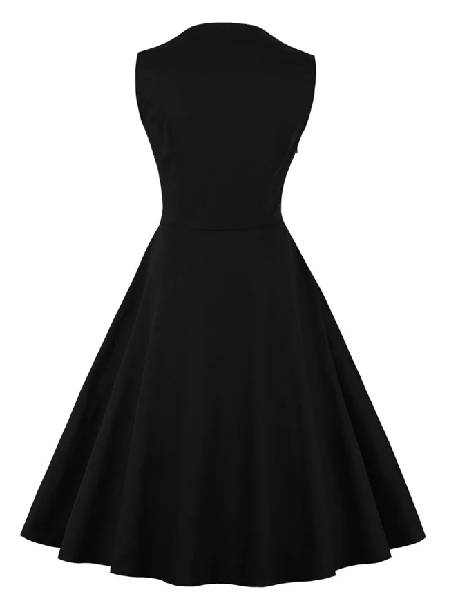 1950er Jahre Stil Retro Vintage Rockabilly Kleid mit kariertem Patchwork