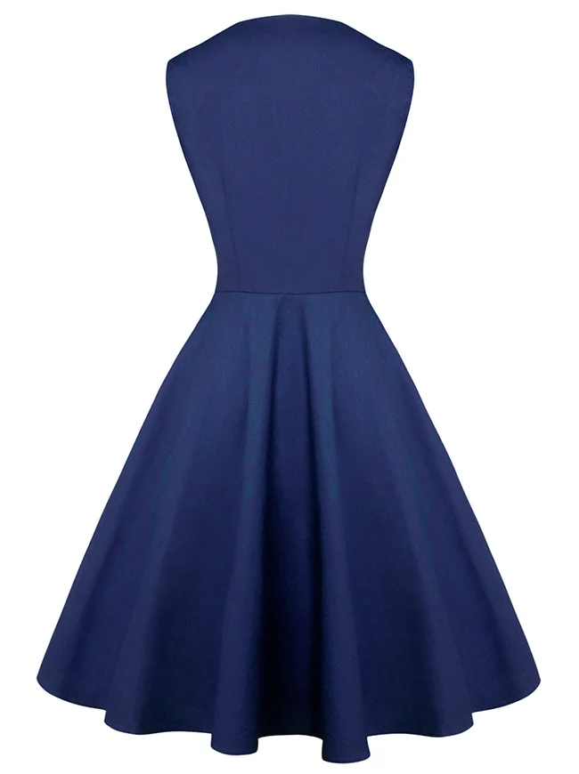 1950er Jahre Stil Retro Vintage Rockabilly Kleid mit kariertem Patchwork