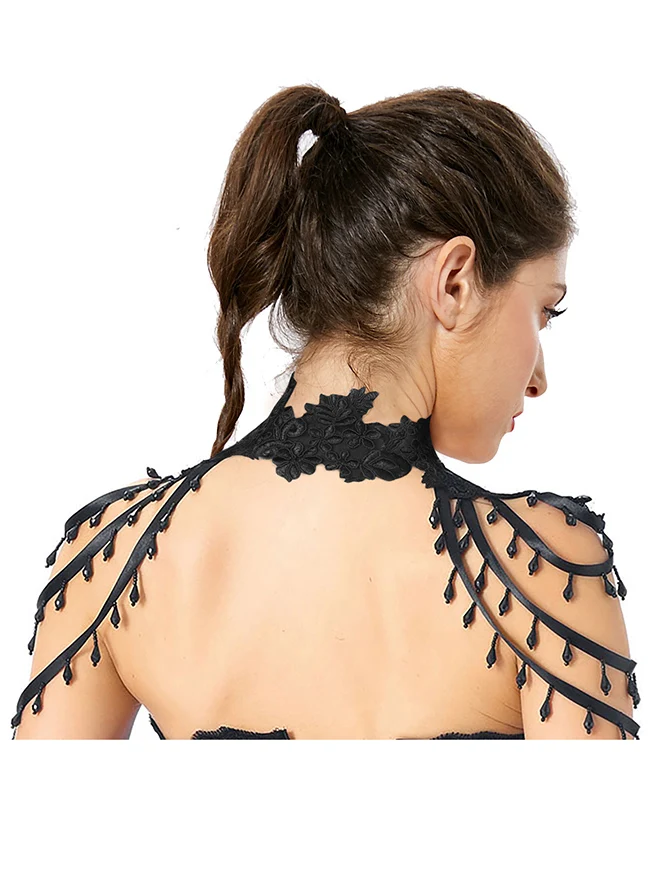 Steampunk Viktorianisch Kette Schulter Wickel Cape Kragen Choker