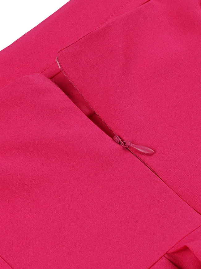 1950er Vintage A-Linie Rockabilly Kleid mit Schleife und Spaghettiträgern