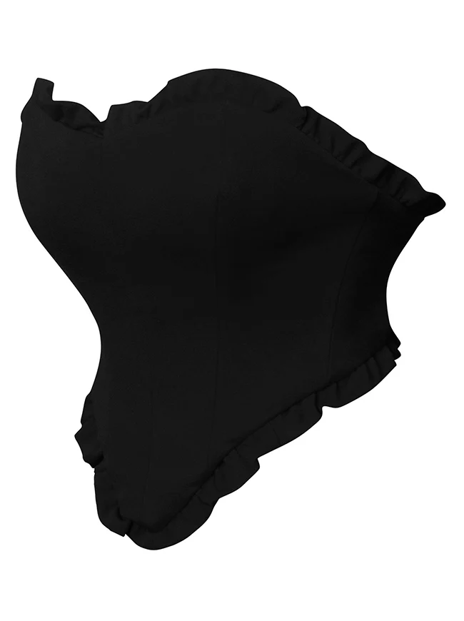 Modisches trägerloses Bustier-Top in Herzform mit offenem Rücken und Schnürung