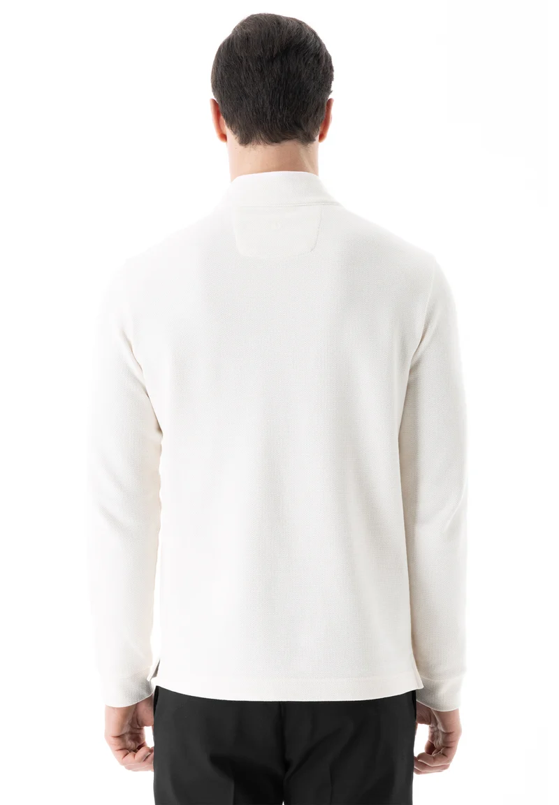 Longsleeve aus Bio-Baumwolle mit Viertelreißverschluss