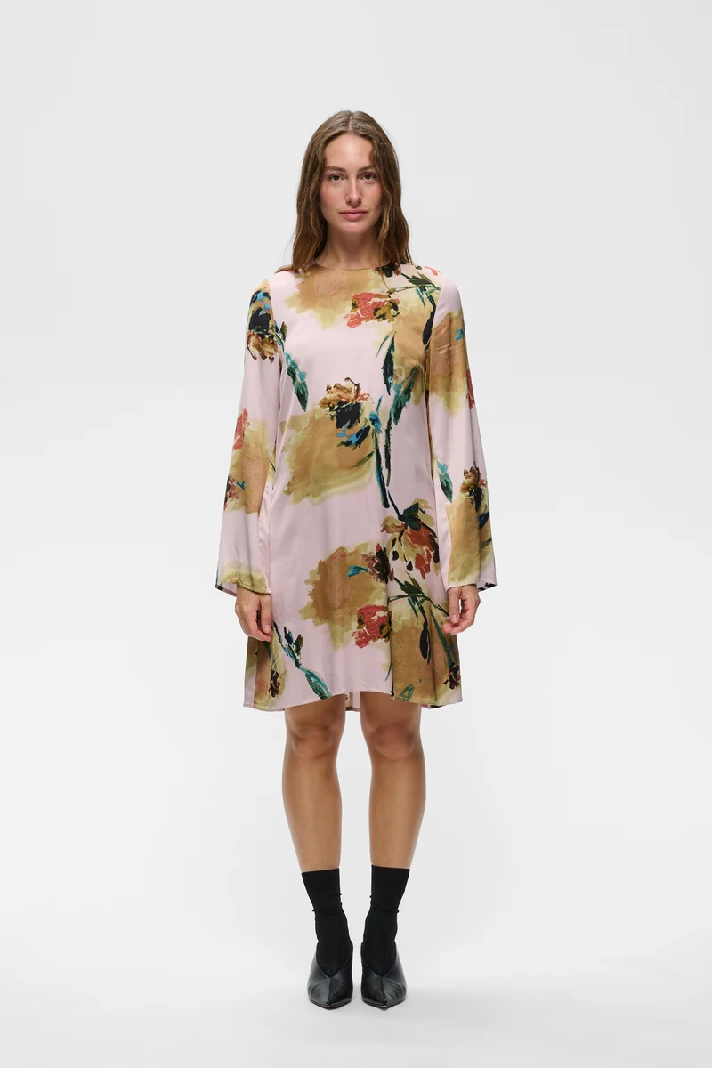 Robe droite Meadow à imprimé floral artistique
