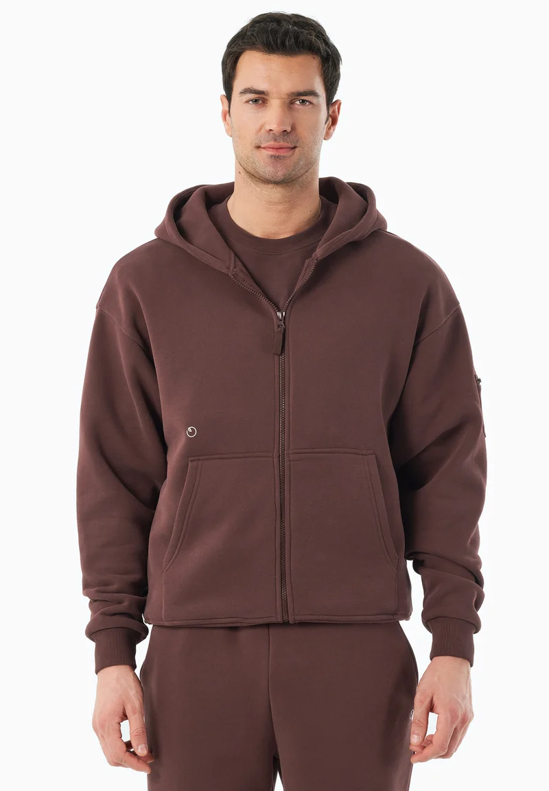 JENNA | Essentials Travel Unisex Full Zip-Hoodie aus Bio-Baumwolle und recyceltem Polyester