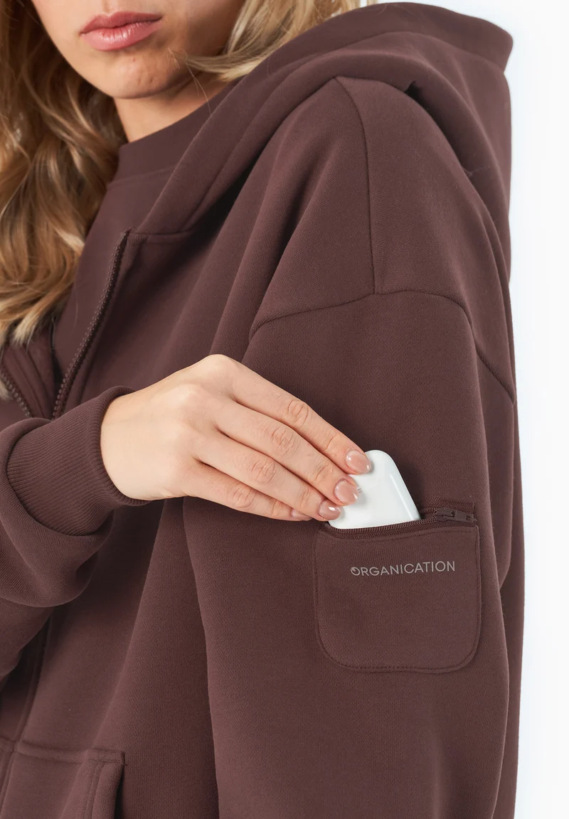 JENNA | Essentials Travel Unisex Full Zip-Hoodie aus Bio-Baumwolle und recyceltem Polyester