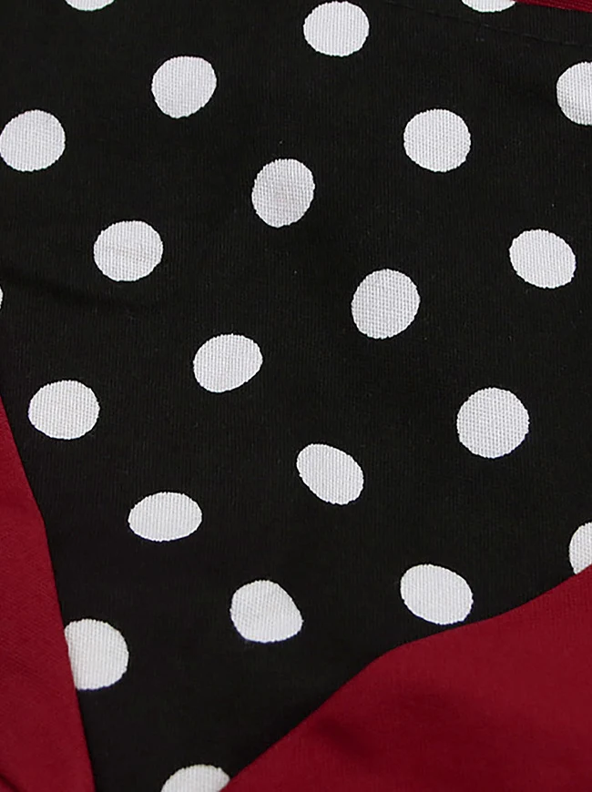 Ärmelloses A-Linien-Cocktailparty-Freizeitkleid im Vintage-Tupfen-Druck