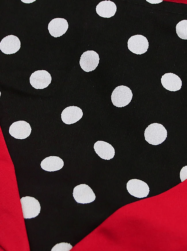 Ärmelloses A-Linien-Cocktailparty-Freizeitkleid im Vintage-Tupfen-Druck