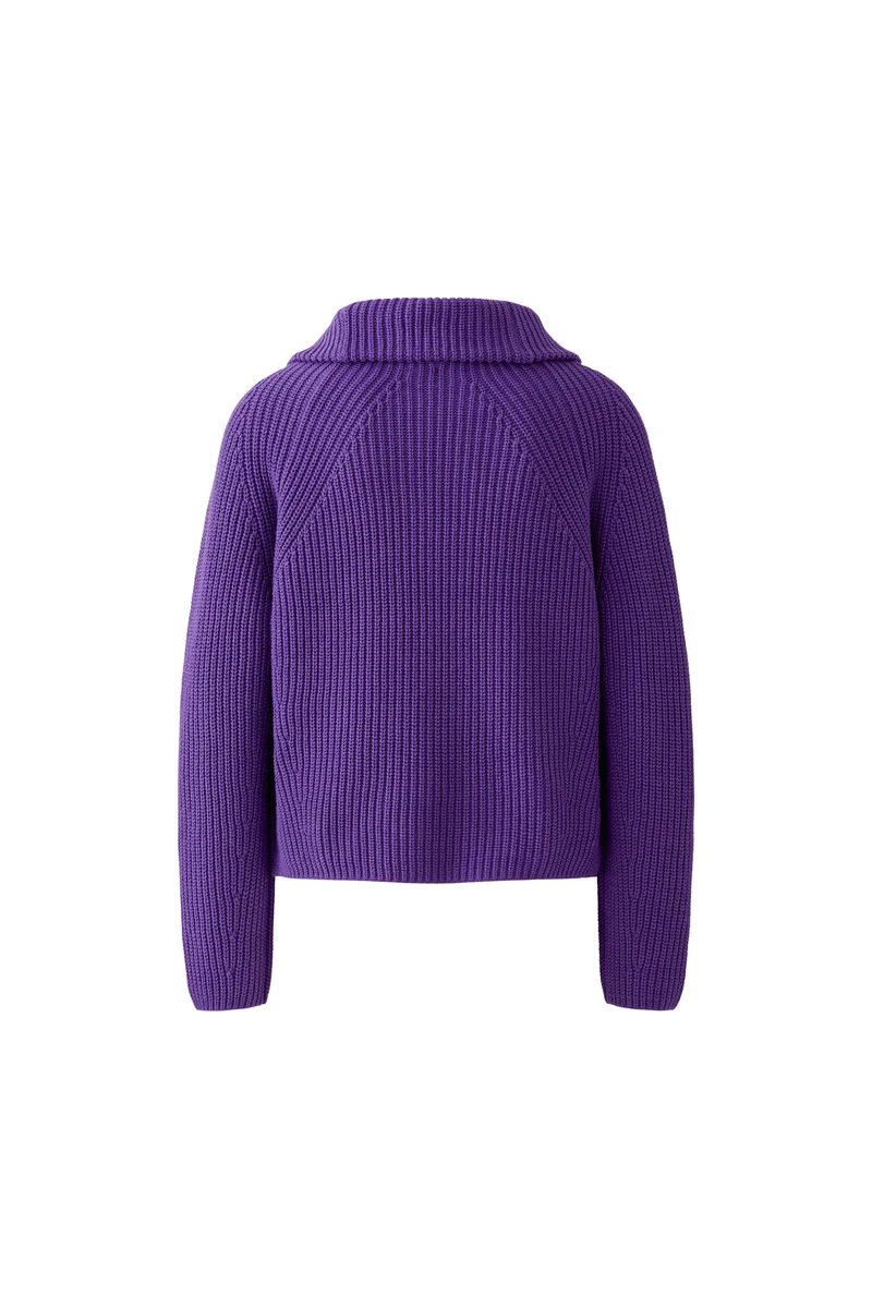 Pull côtelé à fermeture éclair