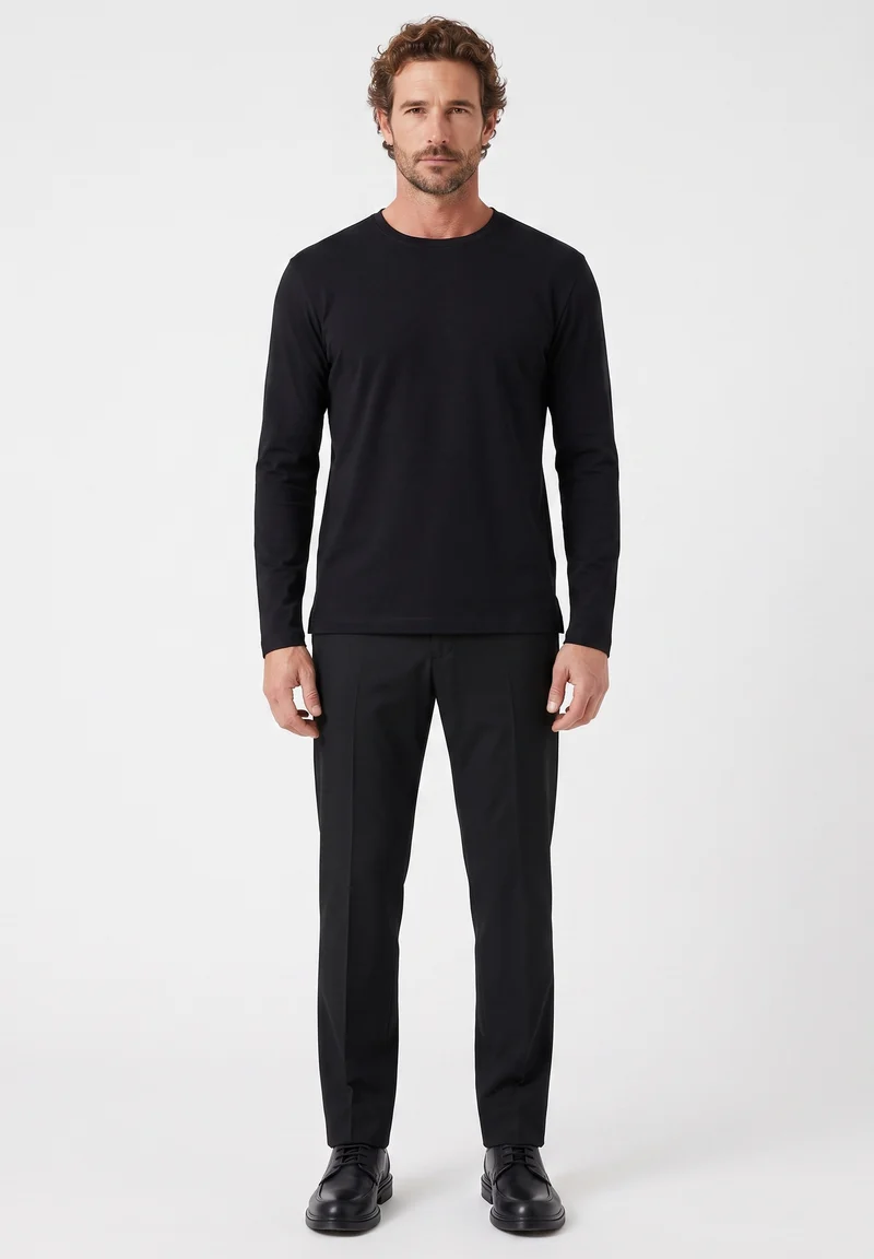 Longsleeve aus Bio-Baumwolle im Interlock-Strick