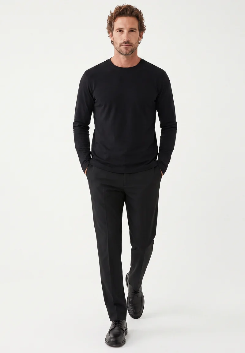 Longsleeve aus Bio-Baumwolle im Interlock-Strick