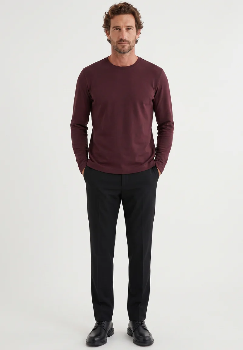 Longsleeve aus Bio-Baumwolle im Interlock-Strick