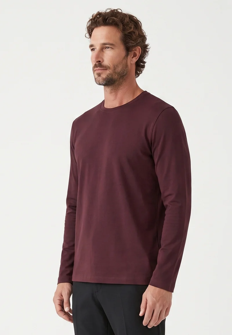 Longsleeve aus Bio-Baumwolle im Interlock-Strick