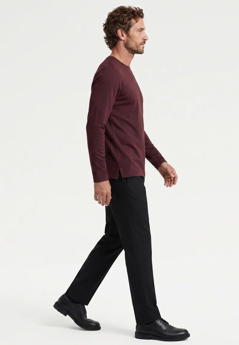 Longsleeve aus Bio-Baumwolle im Interlock-Strick