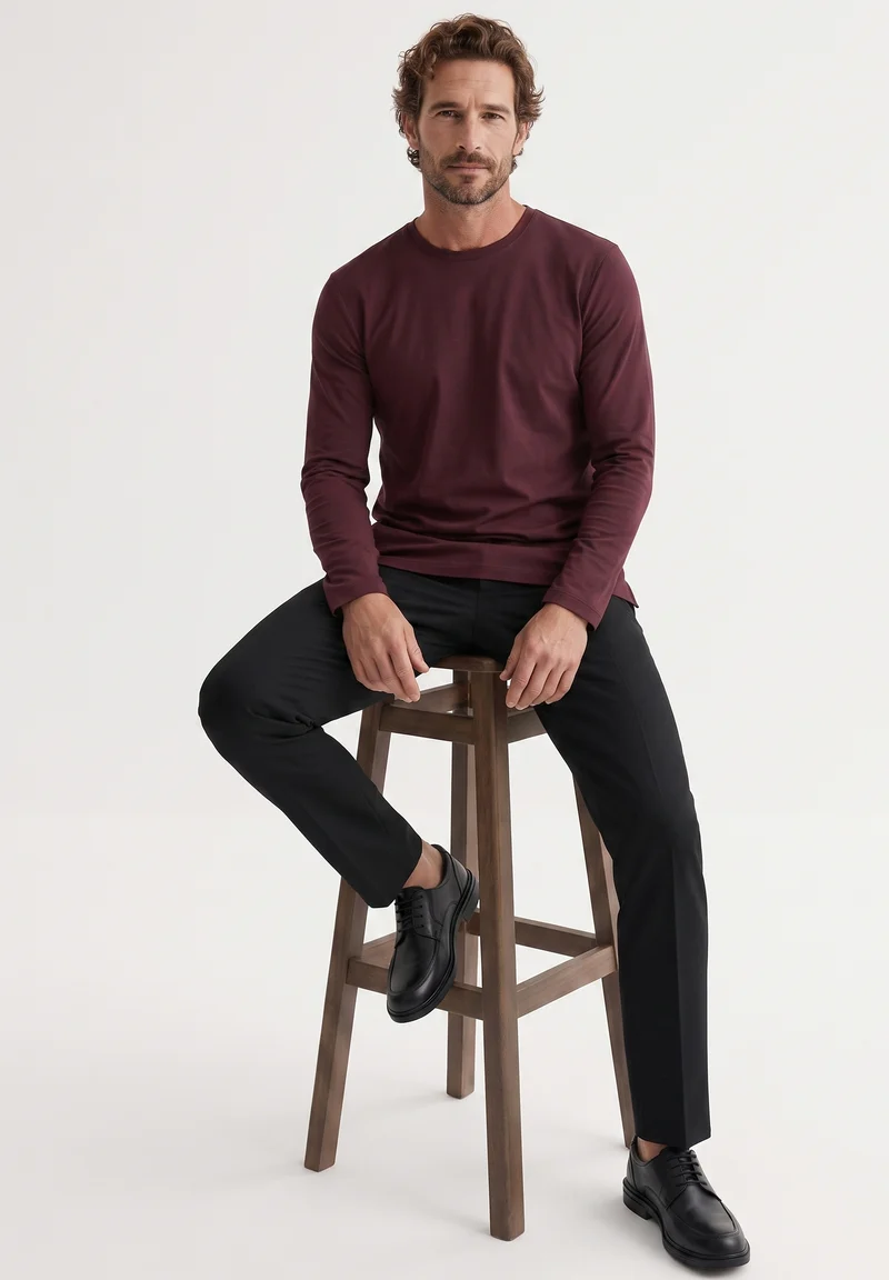 Longsleeve aus Bio-Baumwolle im Interlock-Strick