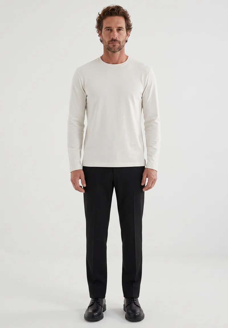 Longsleeve aus Bio-Baumwolle im Interlock-Strick