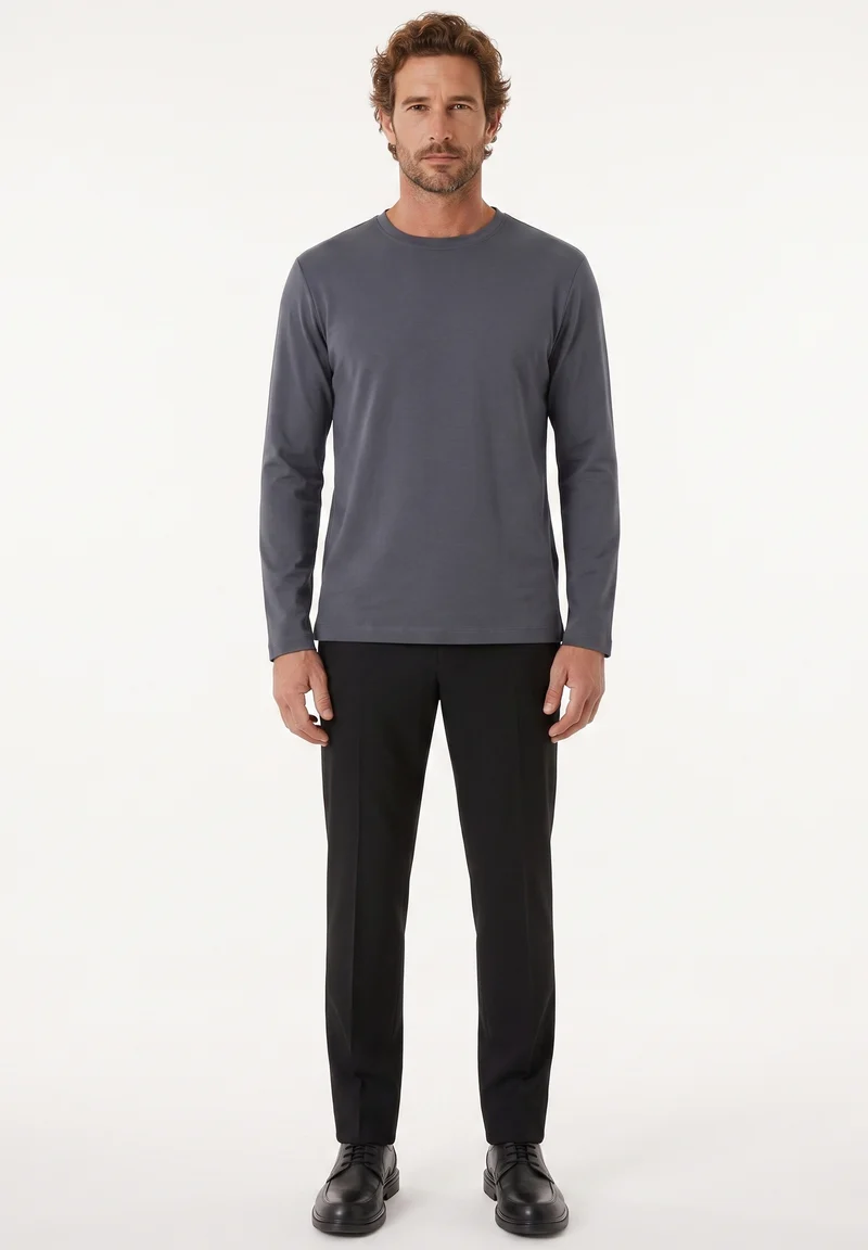 Longsleeve aus Bio-Baumwolle im Interlock-Strick