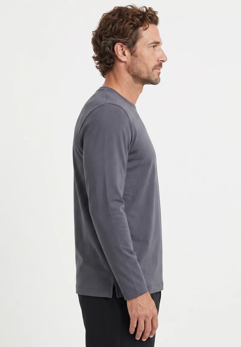 Longsleeve aus Bio-Baumwolle im Interlock-Strick