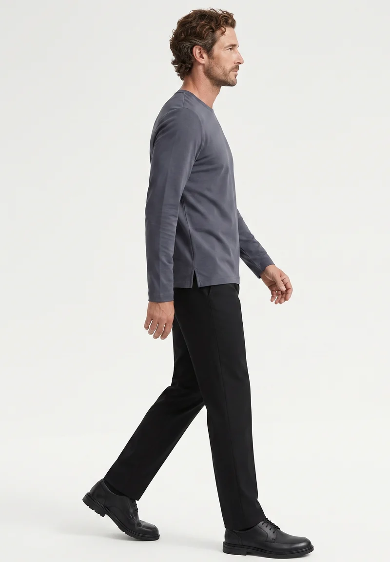 Longsleeve aus Bio-Baumwolle im Interlock-Strick