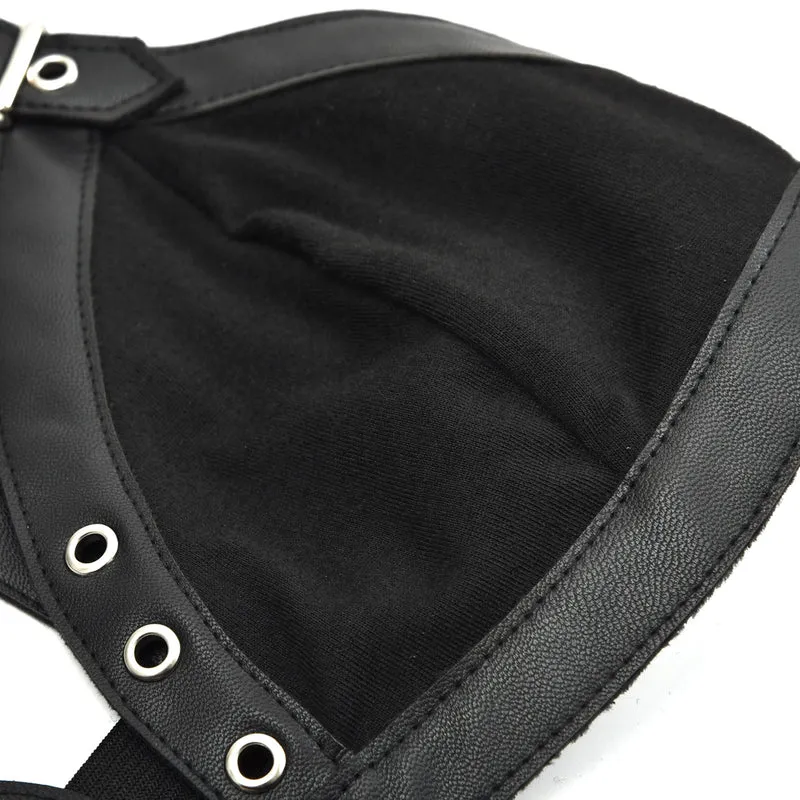 Steampunk Retro Gothic Triangle Cup BH Clubwear Party Crop Top