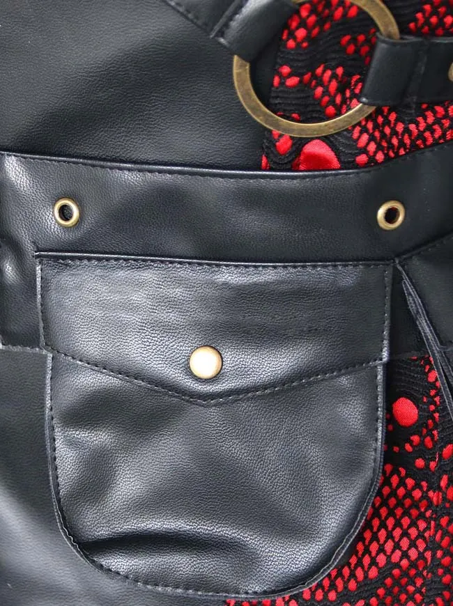 Retro Gothic Spiral Stahlstäbchen Brokat Steampunk Bustiers Korsett mit Jacke und Gürtel