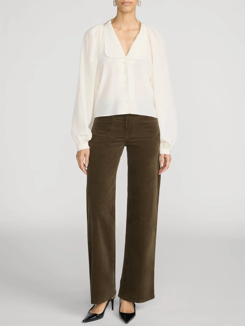 Le slim palazzo modernist en corduroy
