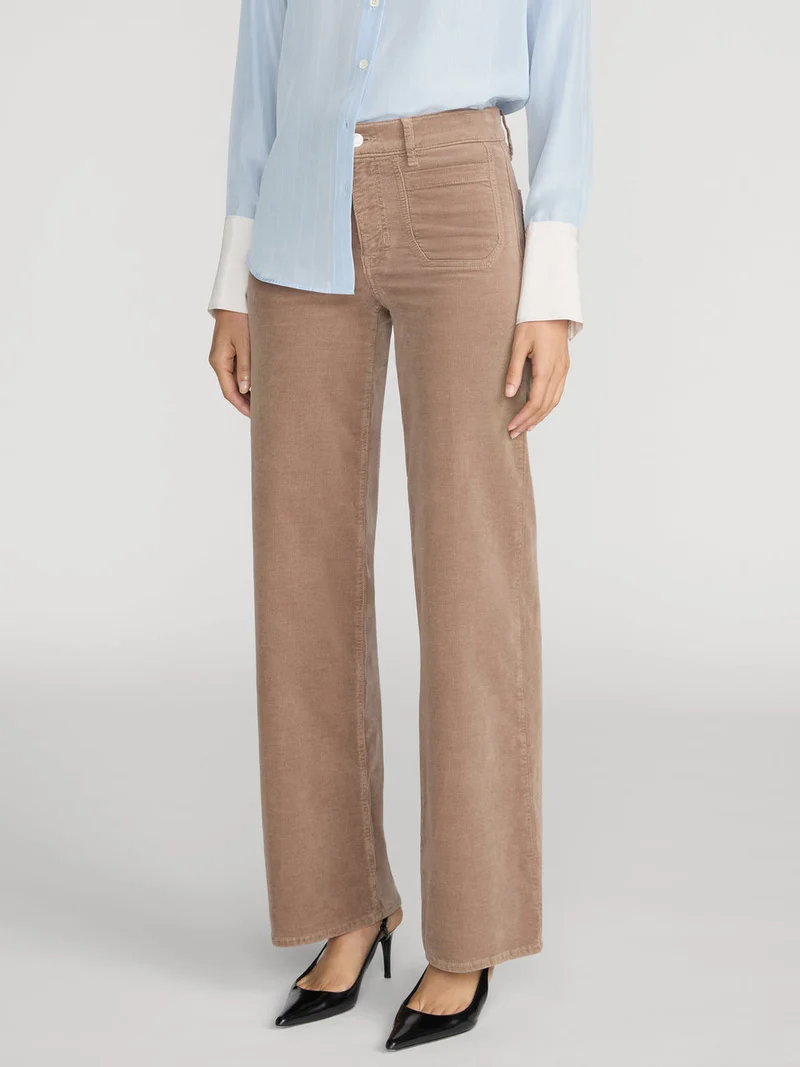 Le slim palazzo modernist en corduroy