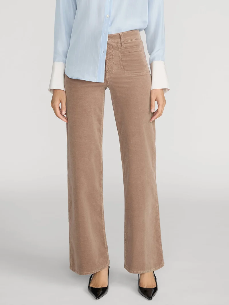 Le slim palazzo modernist en corduroy