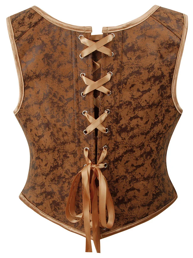 Renaissance U-Boot-Ausschnitt Überbrustkorsett mit Stäbchen, figurformendes Bustier