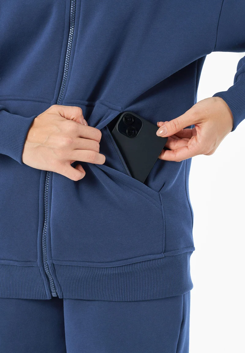 JENNA | Essentials Travel Unisex Full Zip-Hoodie aus Bio-Baumwolle und recyceltem Polyester