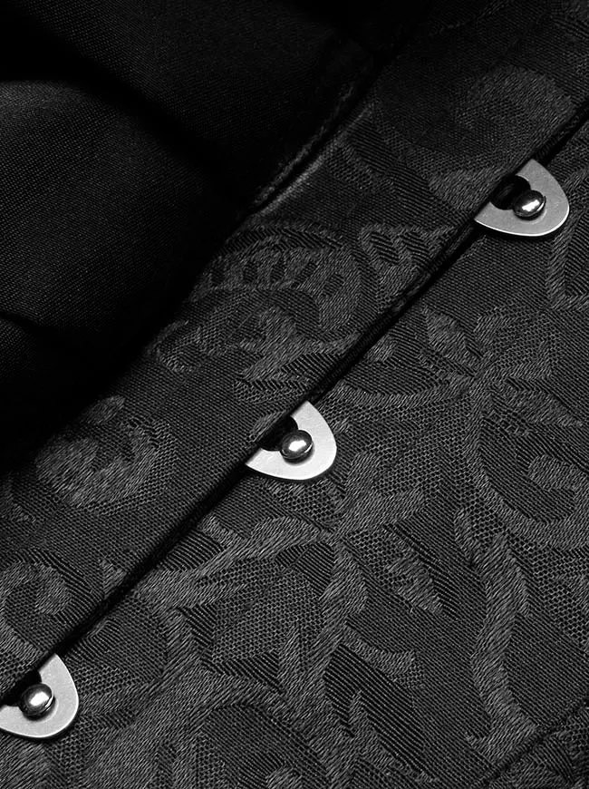 Retro Vintage viktorianisches Blumenbrokat-Überbrustkorsett Bustier