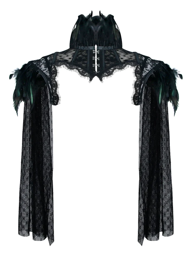 Steampunk Gothic Accessoires Langarm Bolero Jacke Achselzucken