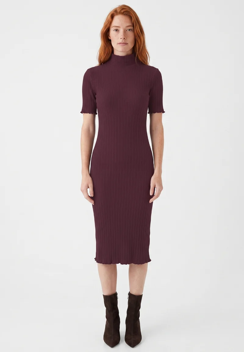Kleid aus Bio-Baumwolle im Rippstrick