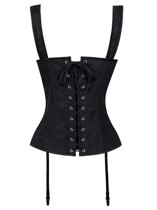 Renaissance Schnürung Vintage Boned Bustier Korsett mit Strumpfbändern