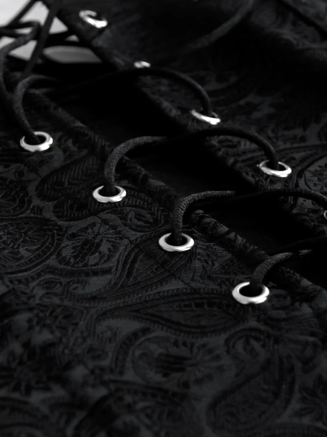 Renaissance Schnürung Vintage Boned Bustier Korsett mit Strumpfbändern