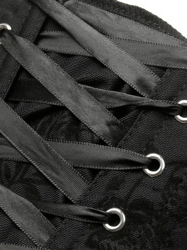 Vintage Korsett mit Schnürung, rückenfrei, mit Stäbchen, Neckholder-Top, Bustier, Bodyshaper