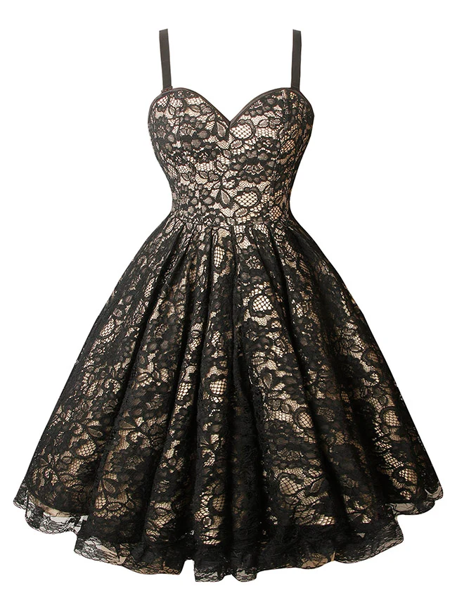 Gothic-Korsettkleid mit Spaghettiträgern, ärmellos, plissiert und Schnürung