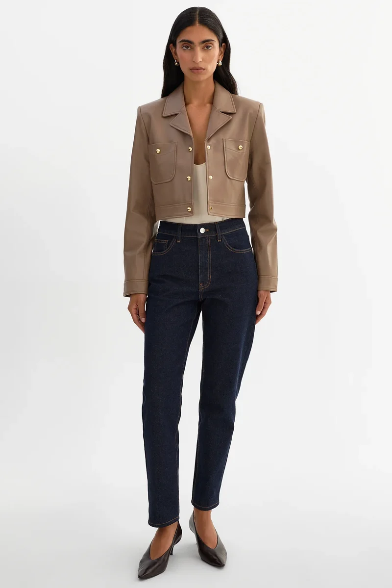 Veste courte structurée à épaules rembourrées Lorena