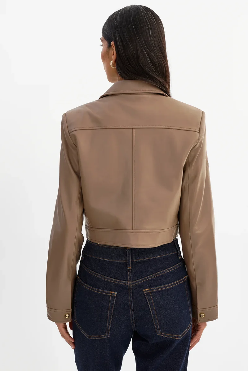 Veste courte structurée à épaules rembourrées Lorena