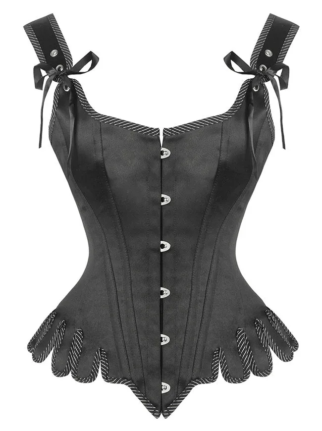 Renaissance Vintage Brokat Schnür-Bustier Vollbrust Korsett Top