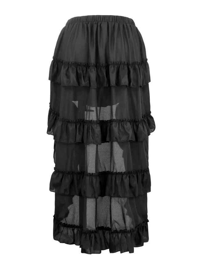 Steampunk Gothic High Low Cyberpunk Rüschenrock