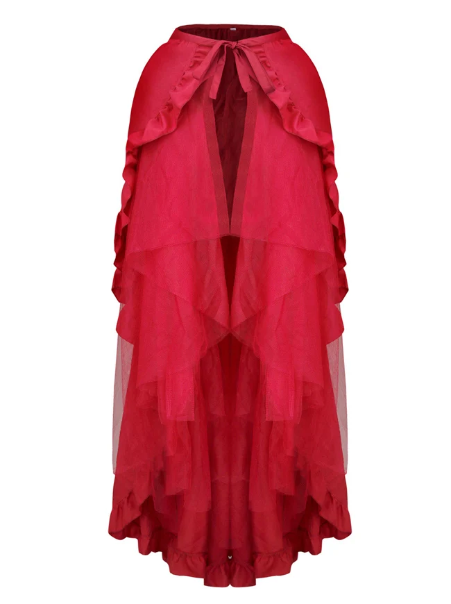 Langer Tüll-Tutu-Wickelrock für Damen