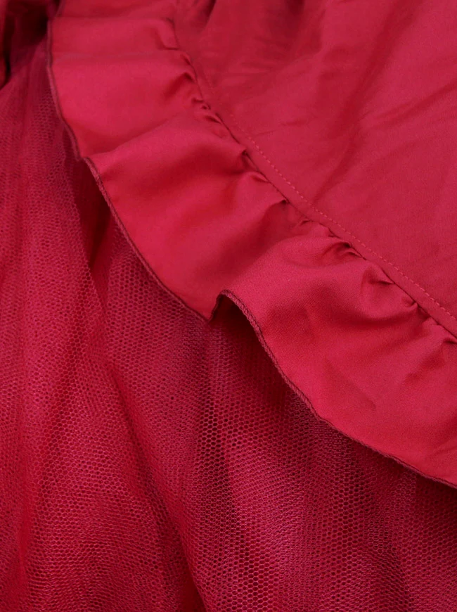 Langer Tüll-Tutu-Wickelrock für Damen