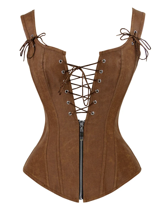 Renaissance Vintage Bustier Korsett Top mit Schnürung