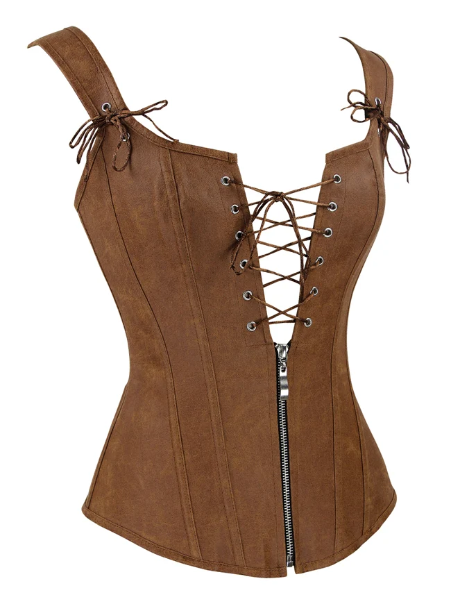 Renaissance Vintage Bustier Korsett Top mit Schnürung
