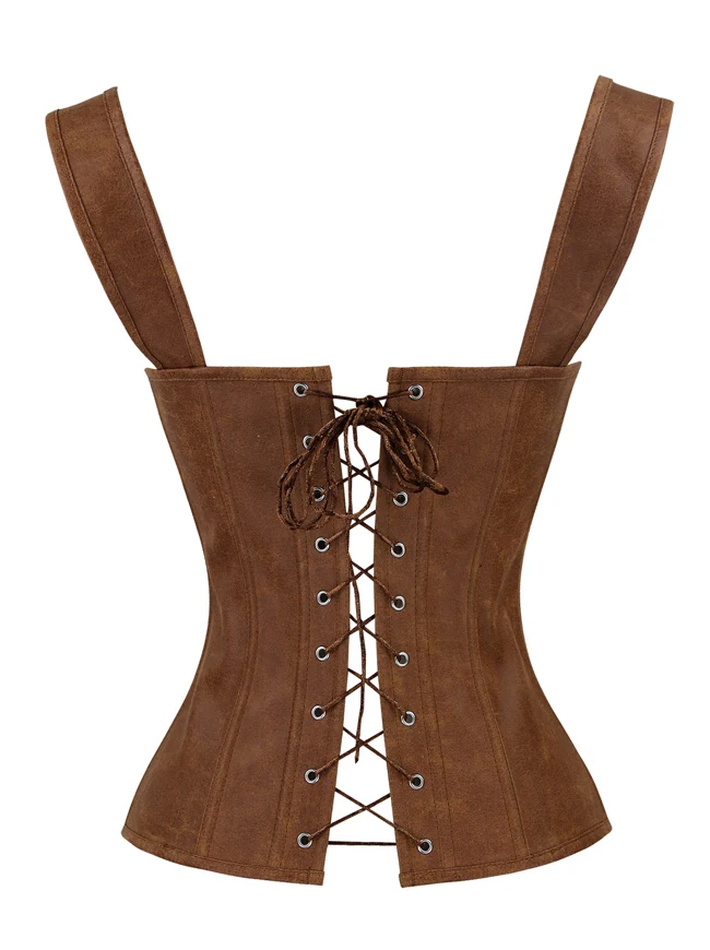 Renaissance Vintage Bustier Korsett Top mit Schnürung