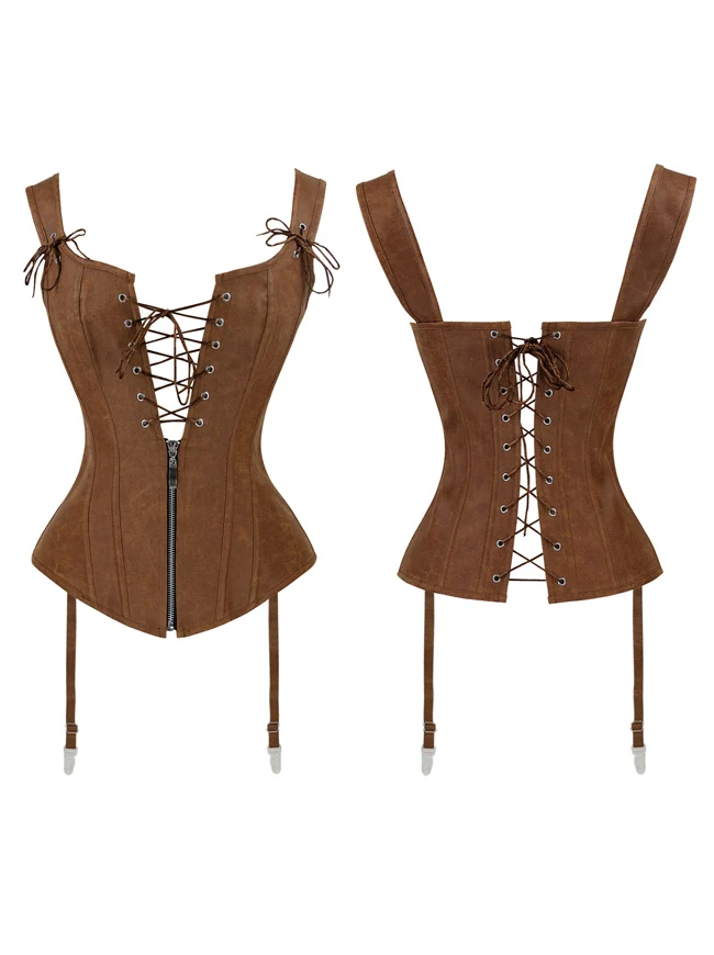 Renaissance Vintage Bustier Korsett Top mit Schnürung