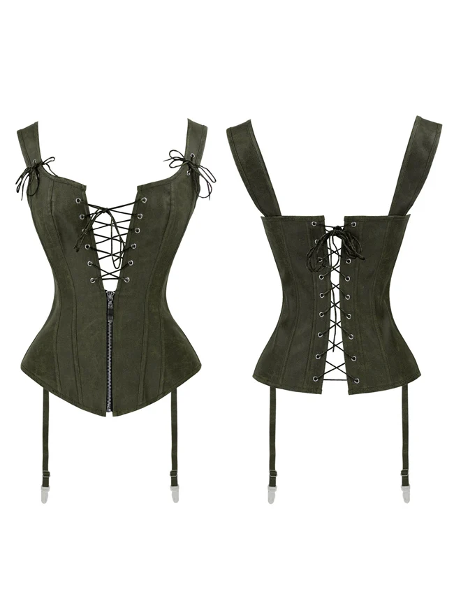 Renaissance Vintage Bustier Korsett Top mit Schnürung